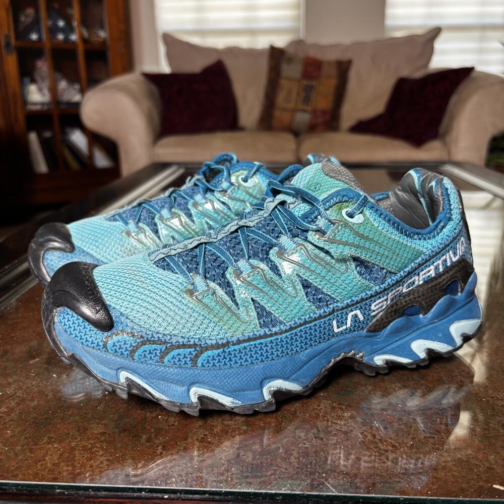 La Sportiva Ultra Raptor Shoes Women's Size 9.5 Blue Black Trail Outdoor Hiking